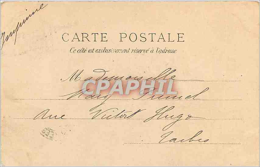 CPA Lourdes Funiculaire du Grand Jer Gare de depart  — Verso