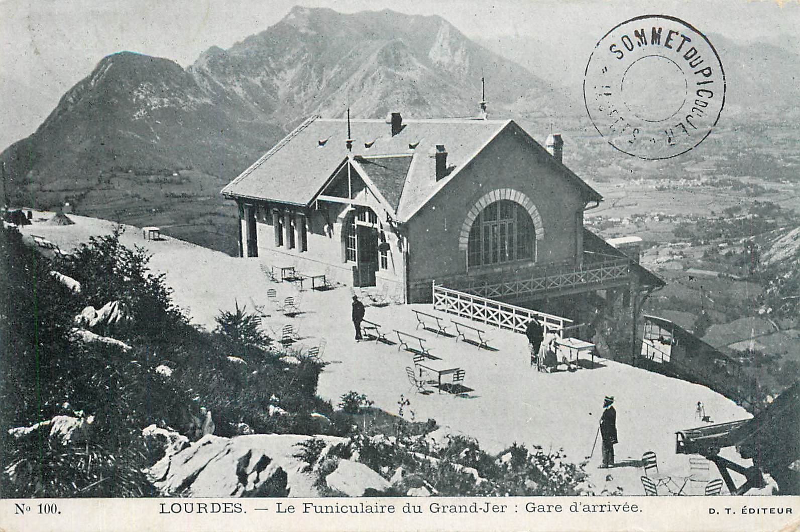 CPA Lourdes Le Funiculaire du Grand Jer Gare d'arrivee 