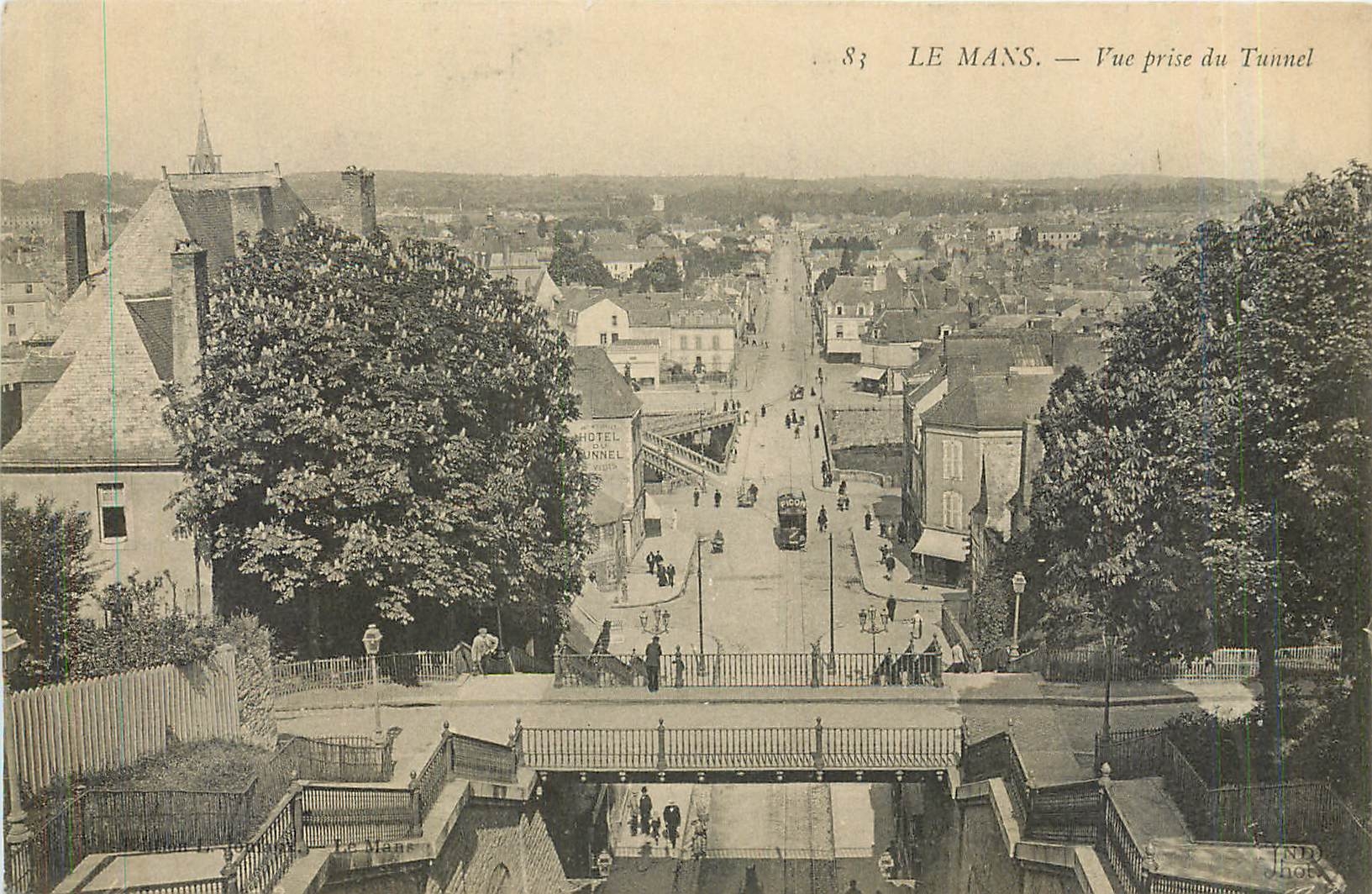 CPA Le Mans Vue prise du Tunnel 
