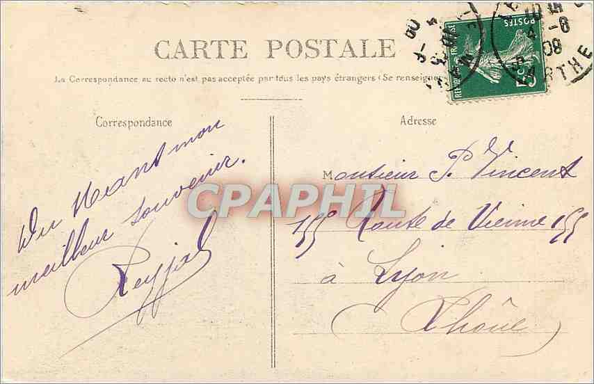 CPA Le Mans Le Pont en X et le Pont Yssoir sur la Sarthe  — Rückseite