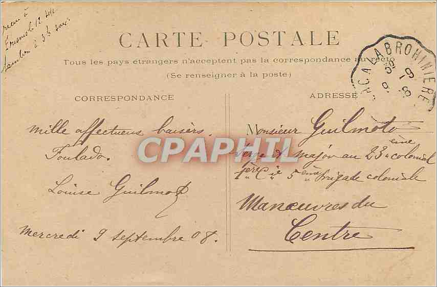 CPA Paris Place de la Bastille  — Rückseite