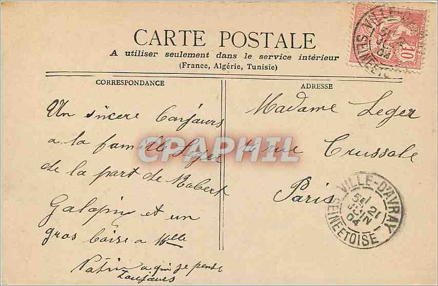CPA Versailles Bassin de Neptune  — Verso