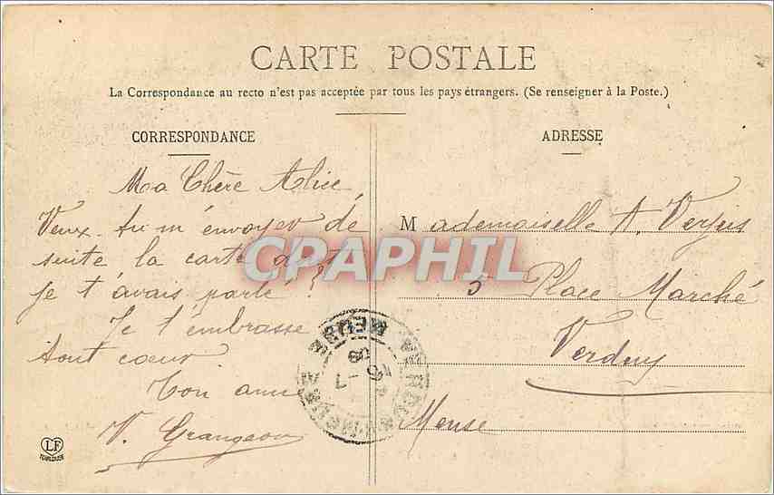 CPA Gorges du Tarn Le Detroit  — Rückseite