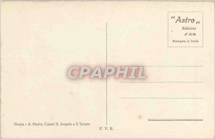 CPA Roma S Pietro Castel S Angelo e il Tevere  — Rückseite