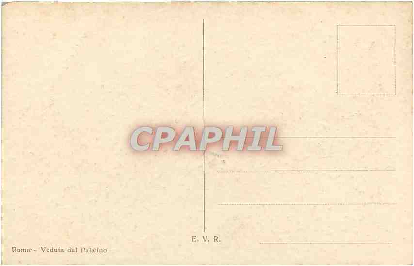 CPA Roma Veduta dai Palatino  — Rückseite