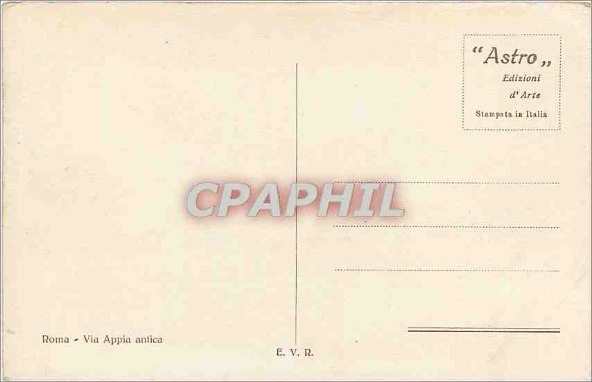 CPA Roma Via Appia antica  — Rückseite
