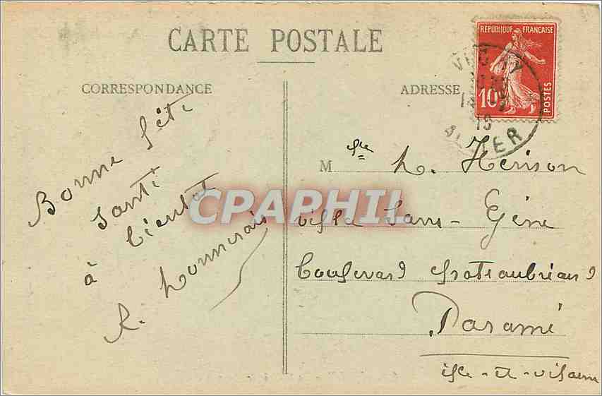CPA Vichy La Galerie des Sources  — Verso