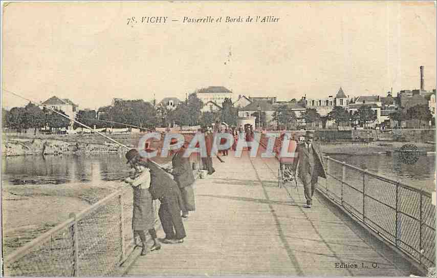 Vichy — Passerelle et Bords de l'Allier — Édition L. O.