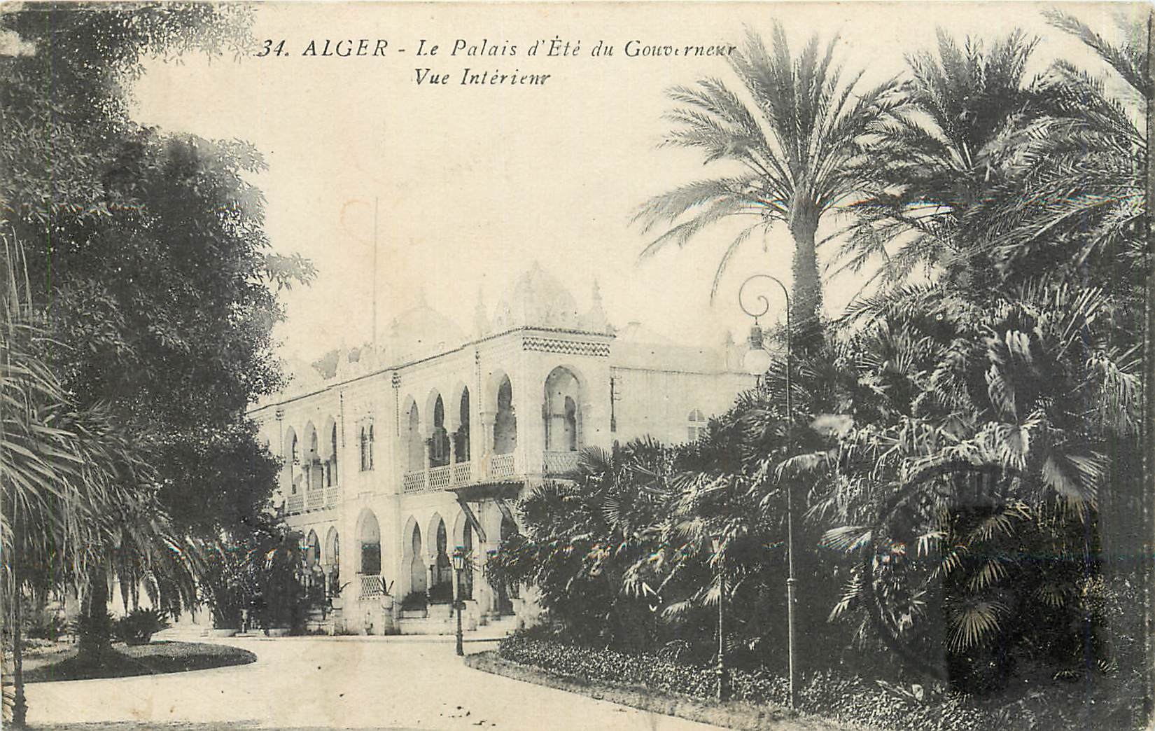 CPA Alger Le Palais d'Ete du Gouv rucke Vue interieur 
