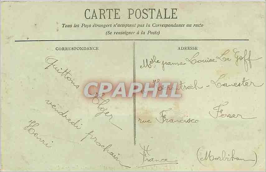 Algéro - Quais - Square Bresson et Tournants Rouvigo — E. S. n°1314 — Reverso