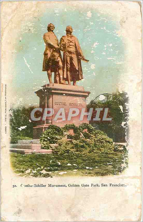 CPA Coethe Schiller Monument Golden Gate Park San Francisco 