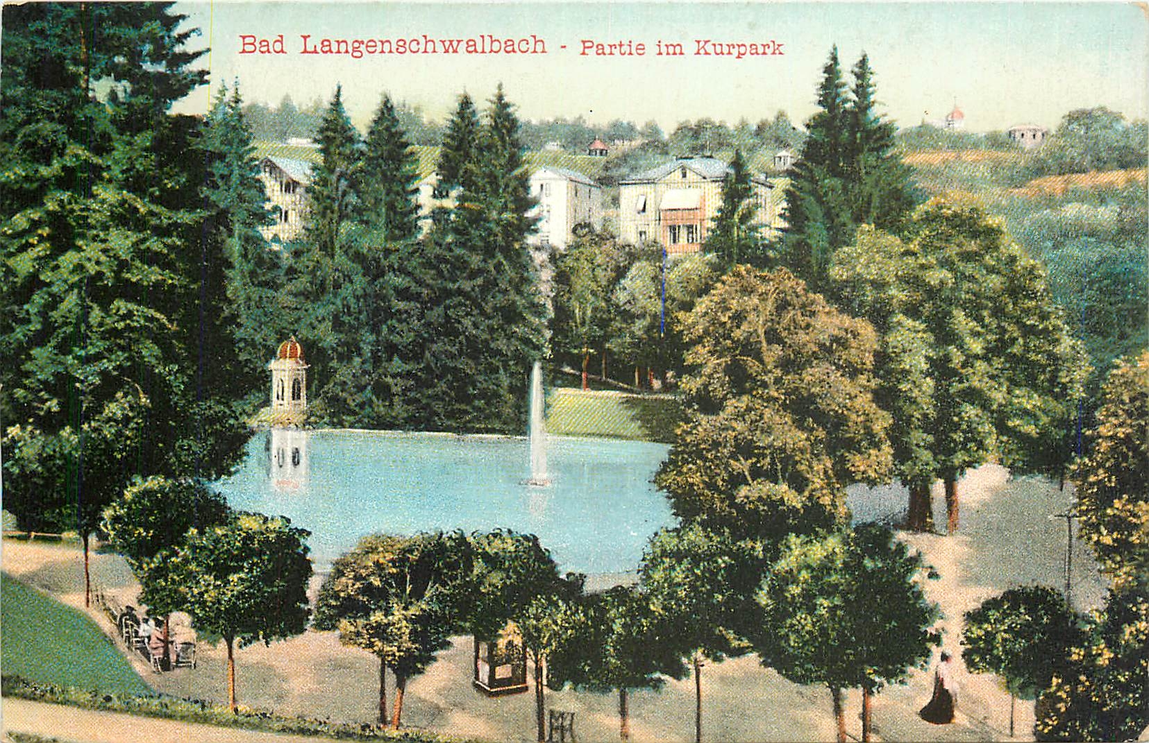 CPA Bad Langenschwalbach Partie im Kurpark 