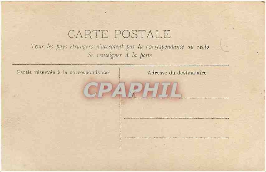 CPA Bordeaux Statue de Mme de Tourny  — Verso