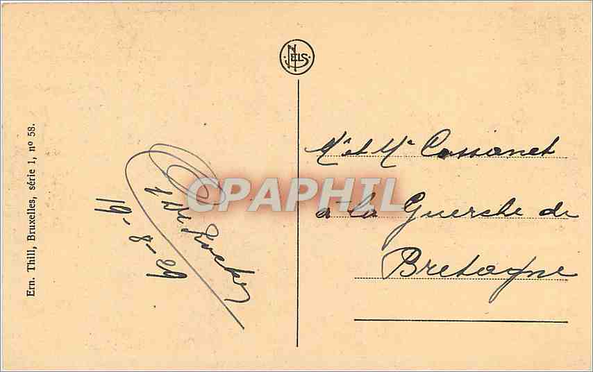 Bruxelles-Laeken — La Tour Japonaise — Em. Thill, série 1, n° 58 — Rückseite