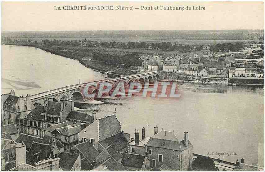 CPA La Charite sur Loire Nievre Pont et Faubourg de Loire 