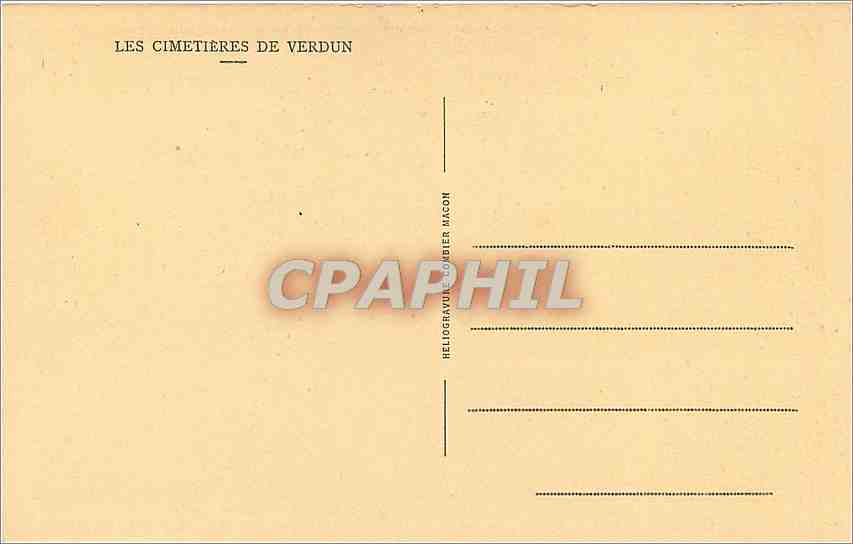CPA Le Cimetiere National de Douaumont la nuit  — Rückseite