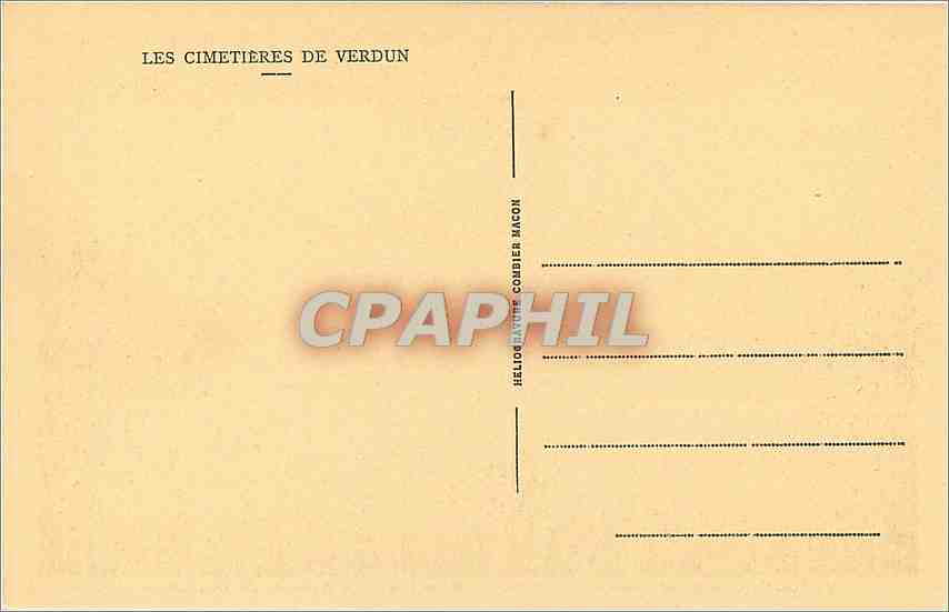 CPA Verdun Champs de bataille L'Ossuaire et le Cimetiere National de Douaumont  — Verso