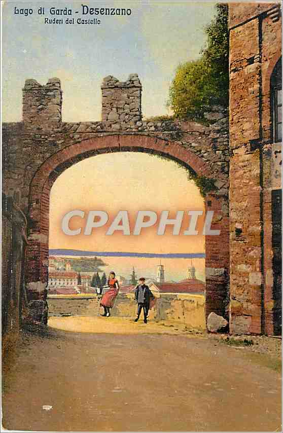 CPA Lago di Garda Desenzano Ruderi del Castello 