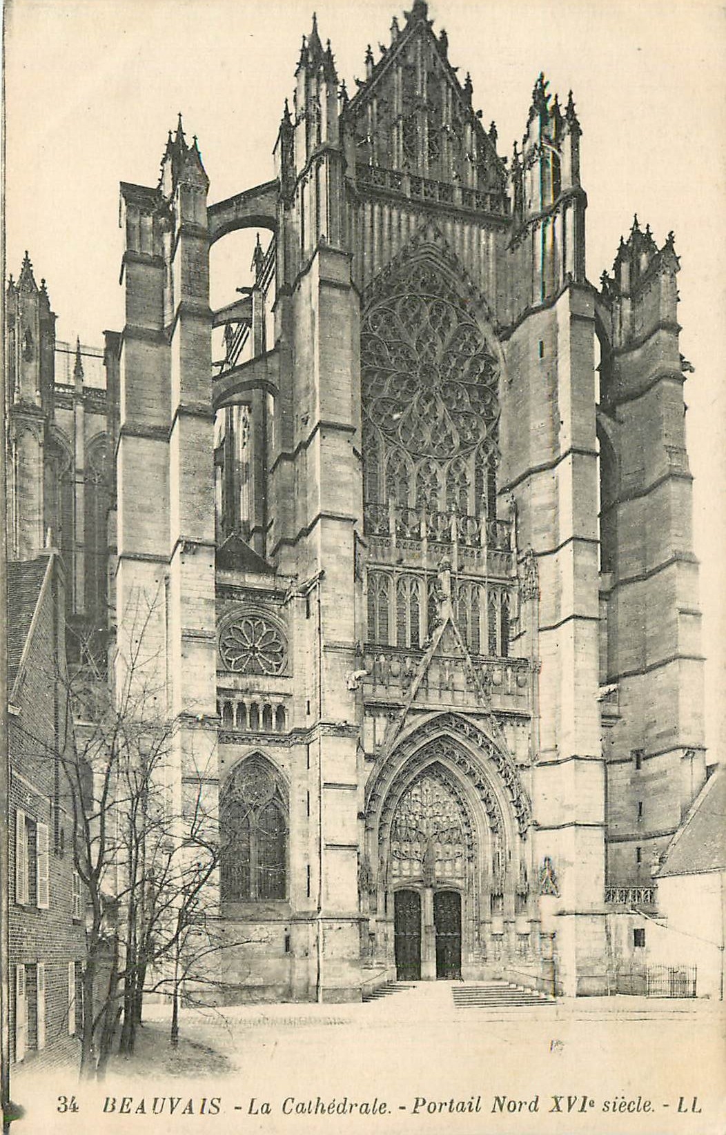 CPA Beauvais La Cathedrale Portail Nord 