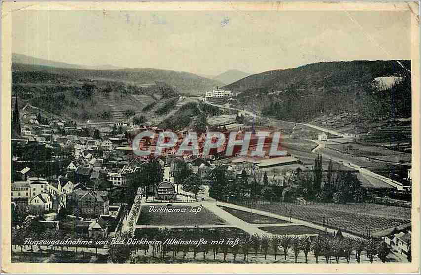 CPA Flugzeugaufnahme von Bad Durkheim Weinstrasse mit fass 