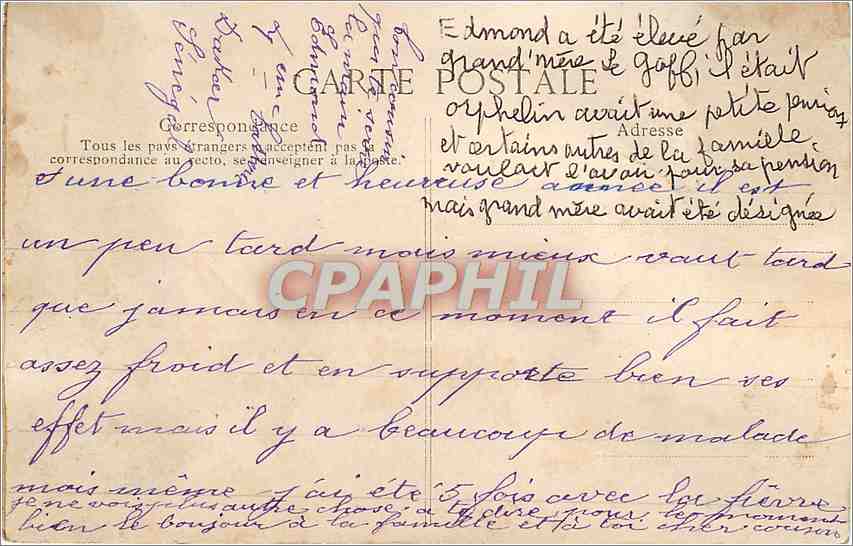 CPA Senegal Dakar Le quartier d'Artillerie Coloniale un jour de revue  — Rückseite