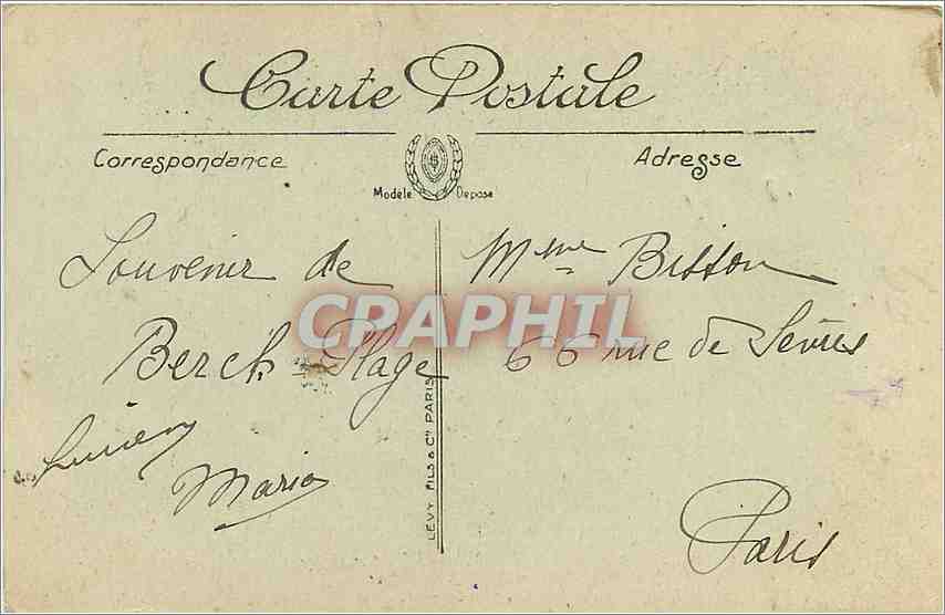 CPA Berck Plage Vue generale des la Plage  — Rückseite