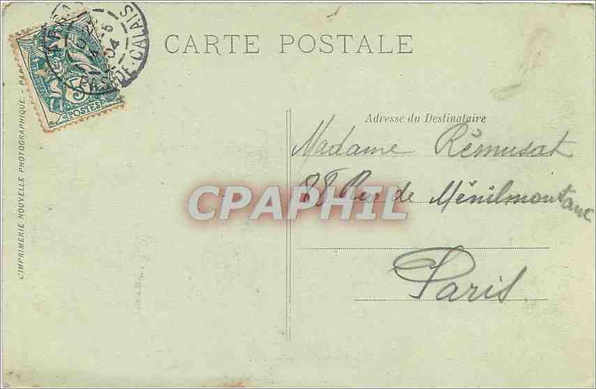 CPA Arras Vue generale de la Grande Place  — Rückseite