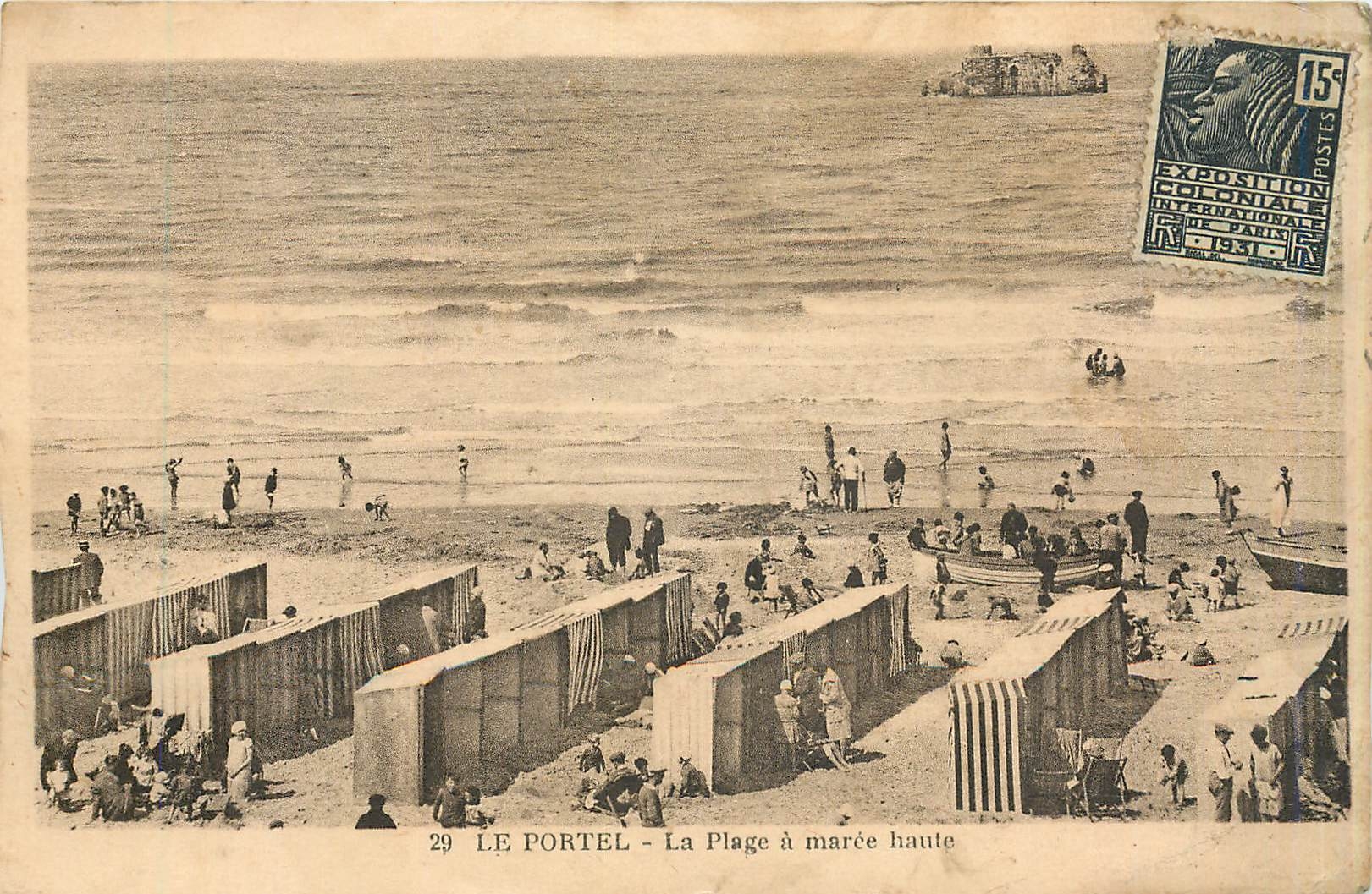 CPA Le Portel La Plage a maree haule 