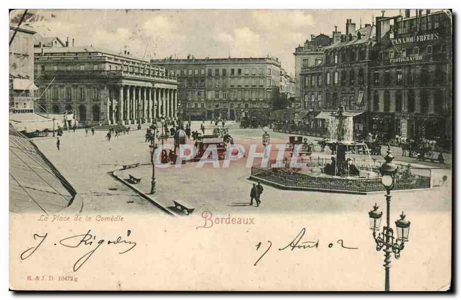 Bordeaux CPA La place de la comedie (Panajou Freres)
