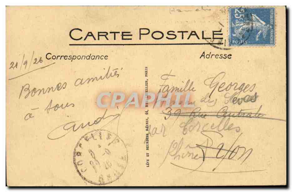 Bordeaux CPA Les colonnes rostrales (animee) — Rückseite