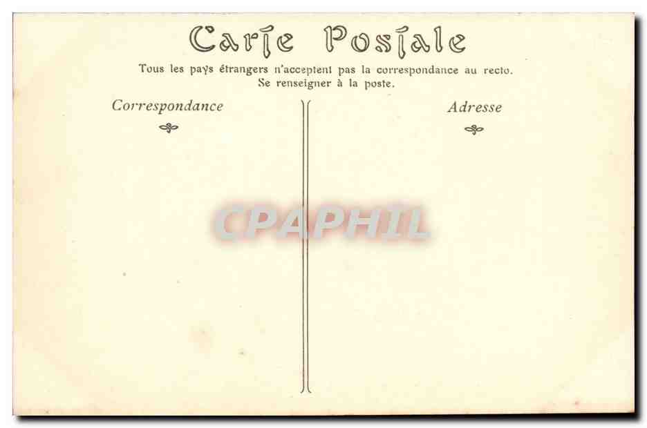 Bordeaux CPA Le jardin public — Verso