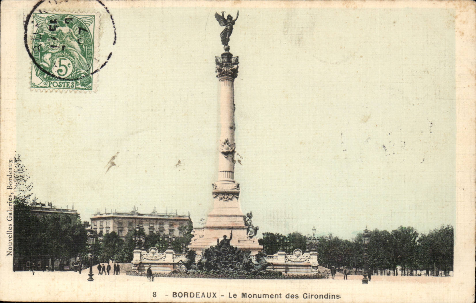 Bordeaux CPA Le monument des girondins (toilee)