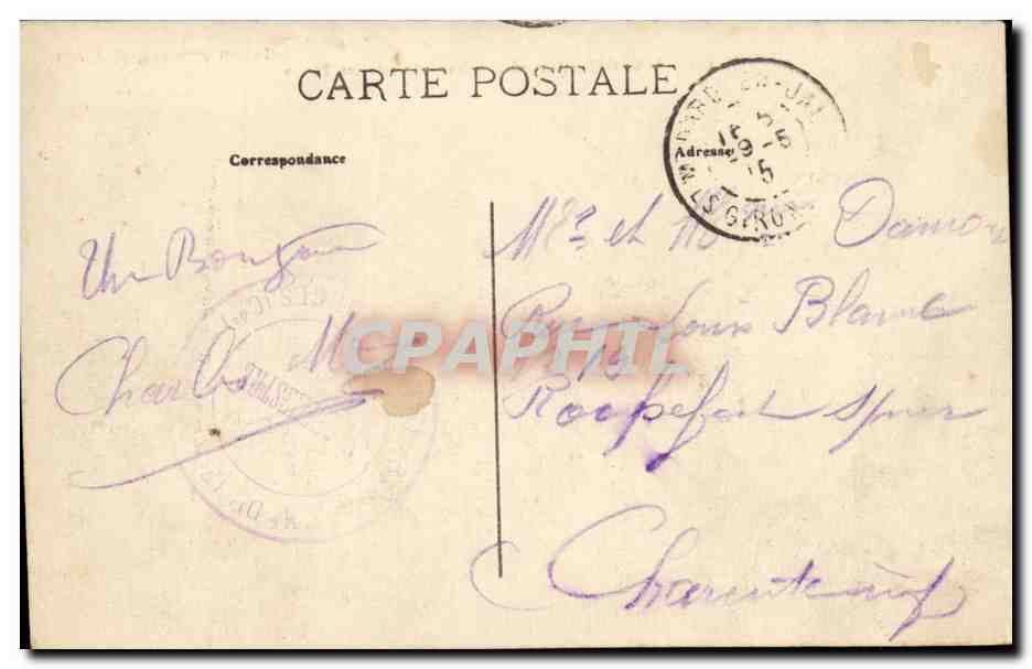 Camp de Souges CPA vue generale des tentes (militaria) — Back