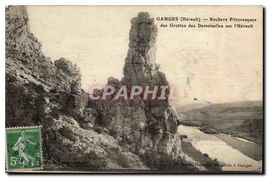 Clermont l'Herault CPA Rochers pittoresques des grottes des demoiselles sur l'herault