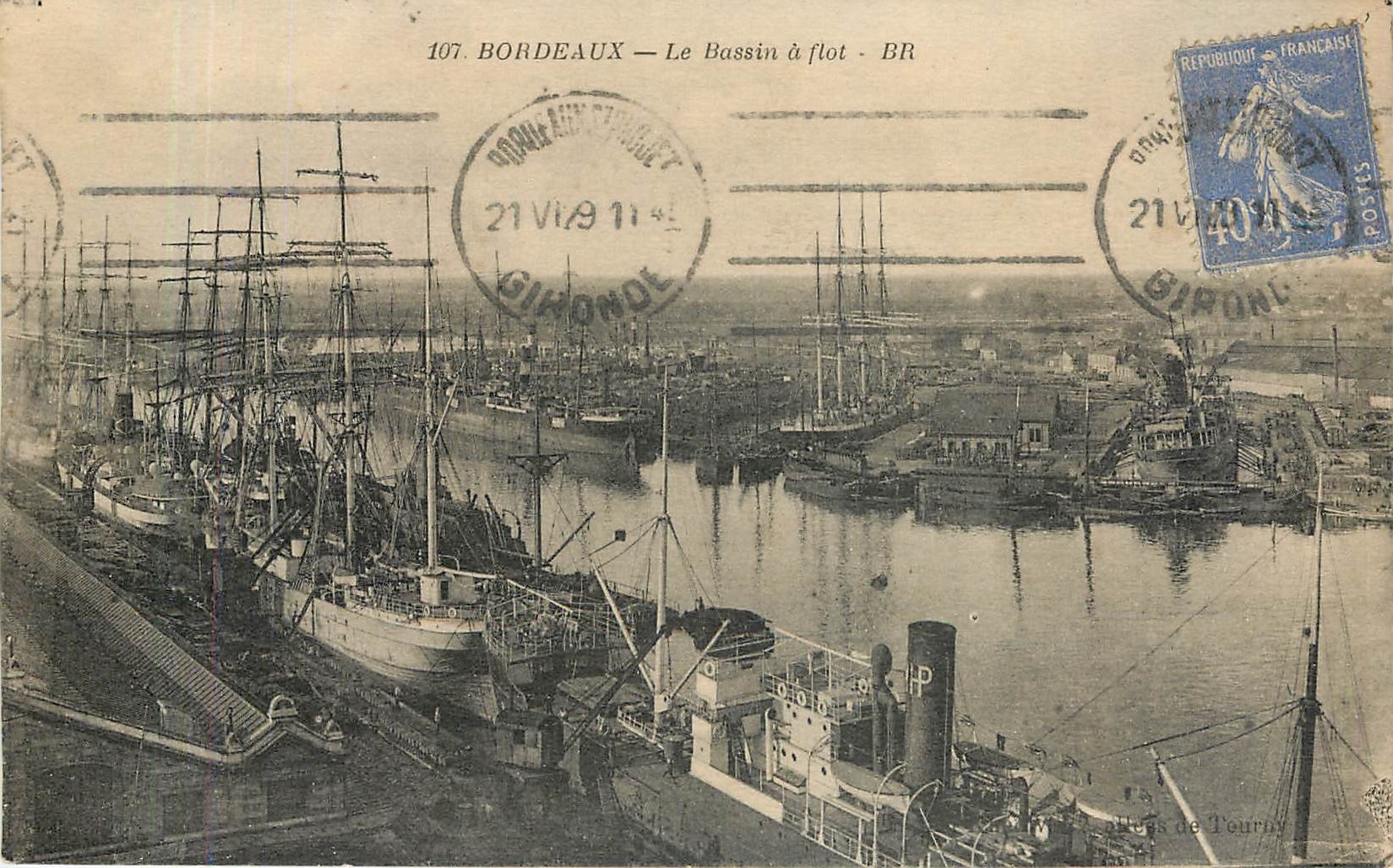 Bordeaux — Le Bassin à flot - BR — Éditeur BR, n° 107