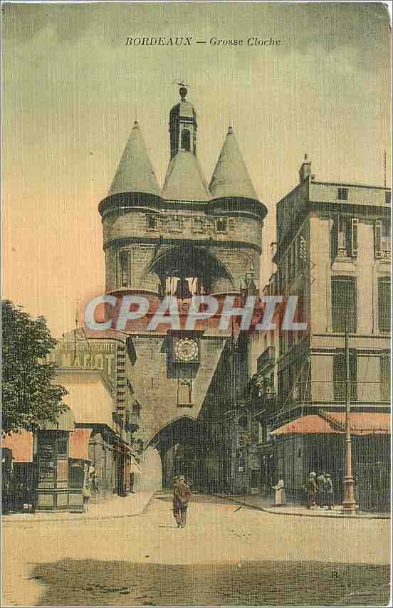 CPA Bordeaux Grosse Cloche (carte toilee)