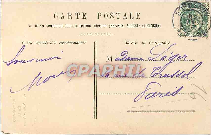 CPA Bordeaux Eglise de Notre Dame  — Verso