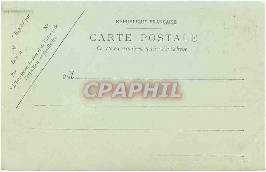 CPA Bordeaux Le Grand Theatre Tramway — Verso