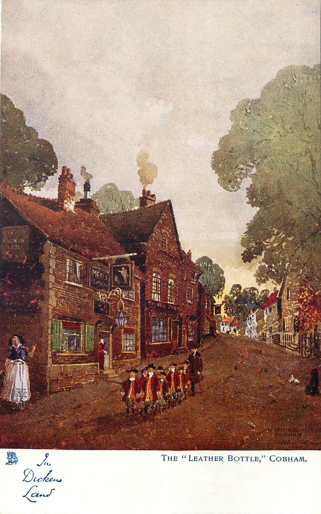 CPA In Dickens Land The Leather Bottle Cobham 