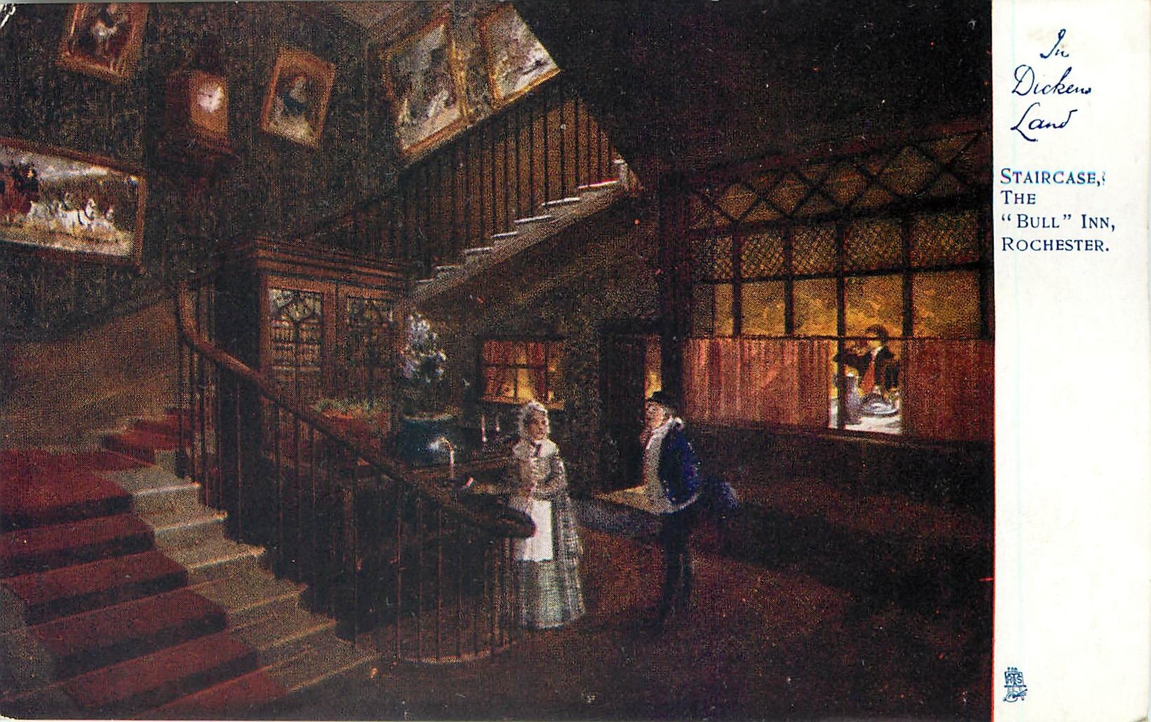CPA In Dickens Staircase The Bull Inn Rochester 