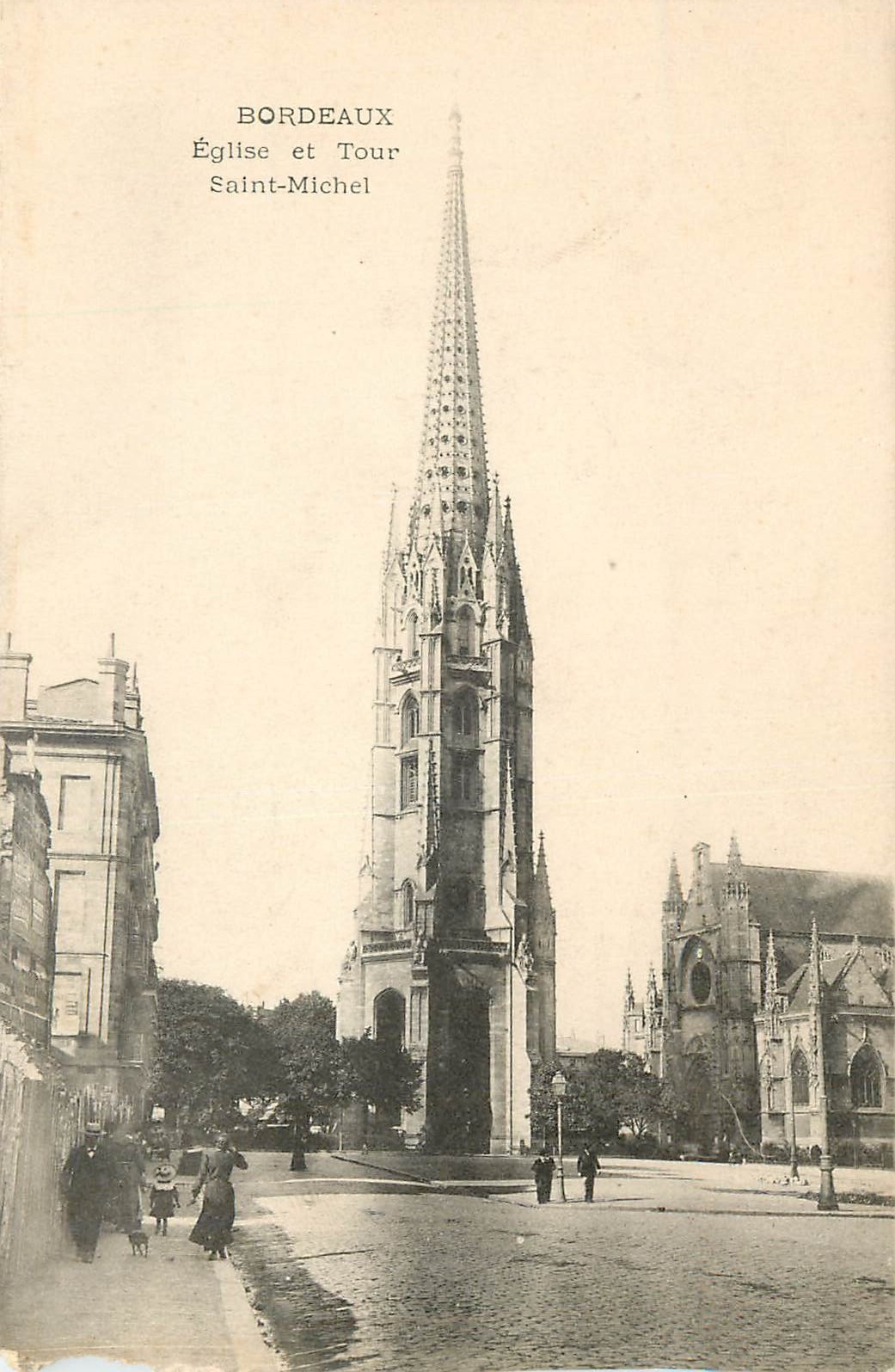 CPA Bordeaux Eglise et Tour Saint Michel 