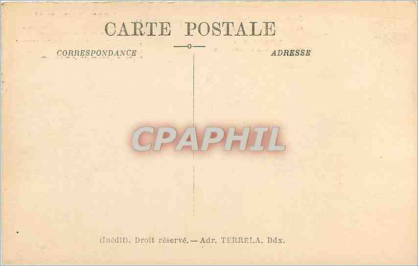 CPA Bordeaux L'Esplanade des Quiconces  — Verso