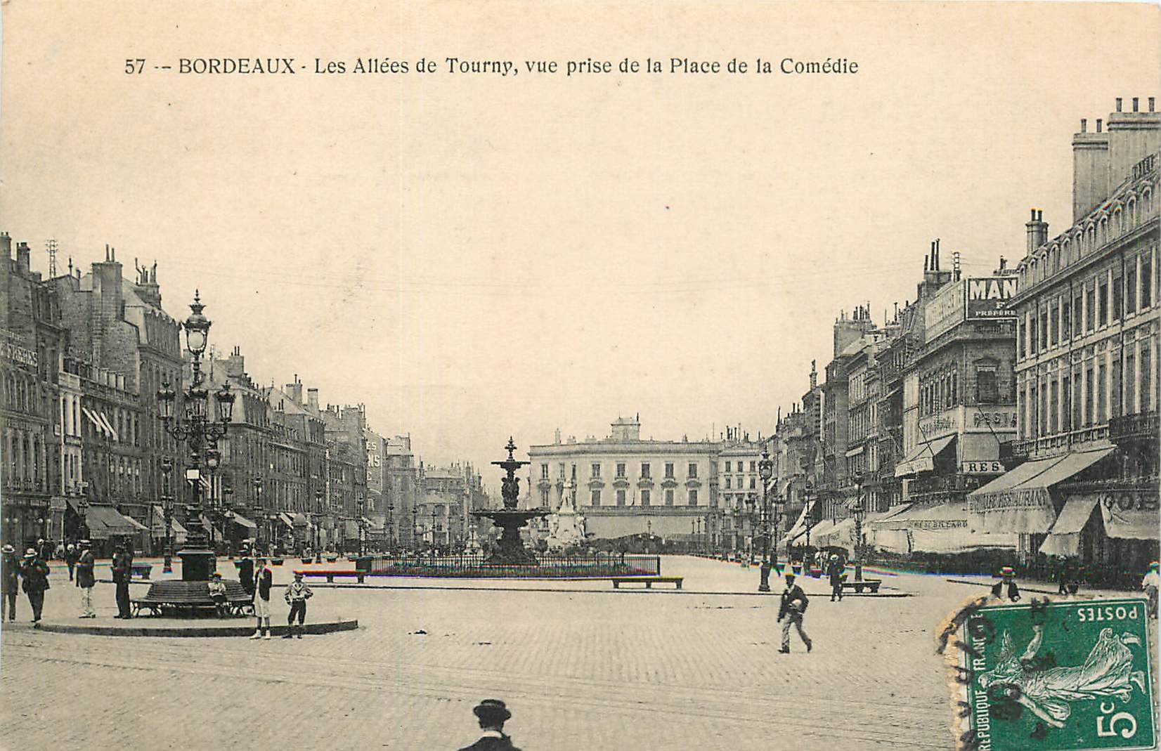 Bordeaux - Les Allées de Tourny, vue prise de la Place de la Comédie