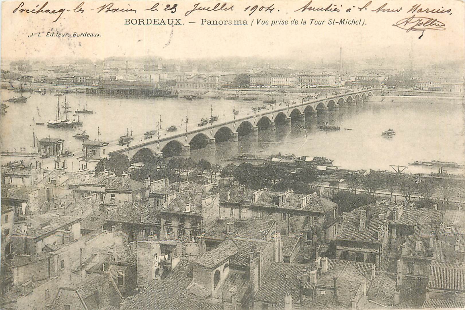 CPA Bordeaux Panorama Vue prise de la Tour St Michel 