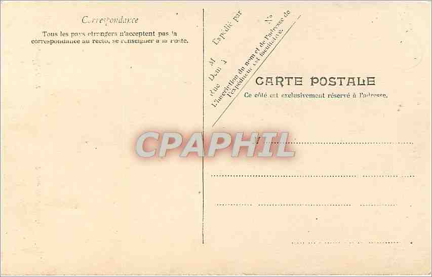 CPA Bordeaux Porte du Palais  — Verso