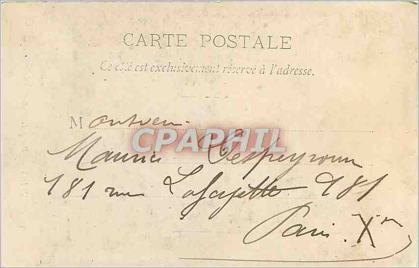 CPA Moulins Vue prise de la Casse d'Epargne  — Verso