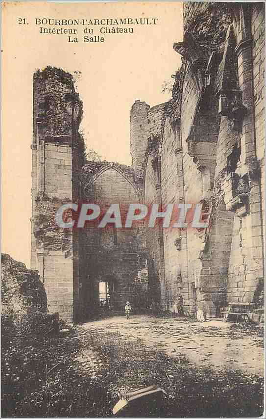 CPA Bourbon l'Archambault Interieur du Chateau La Salle 