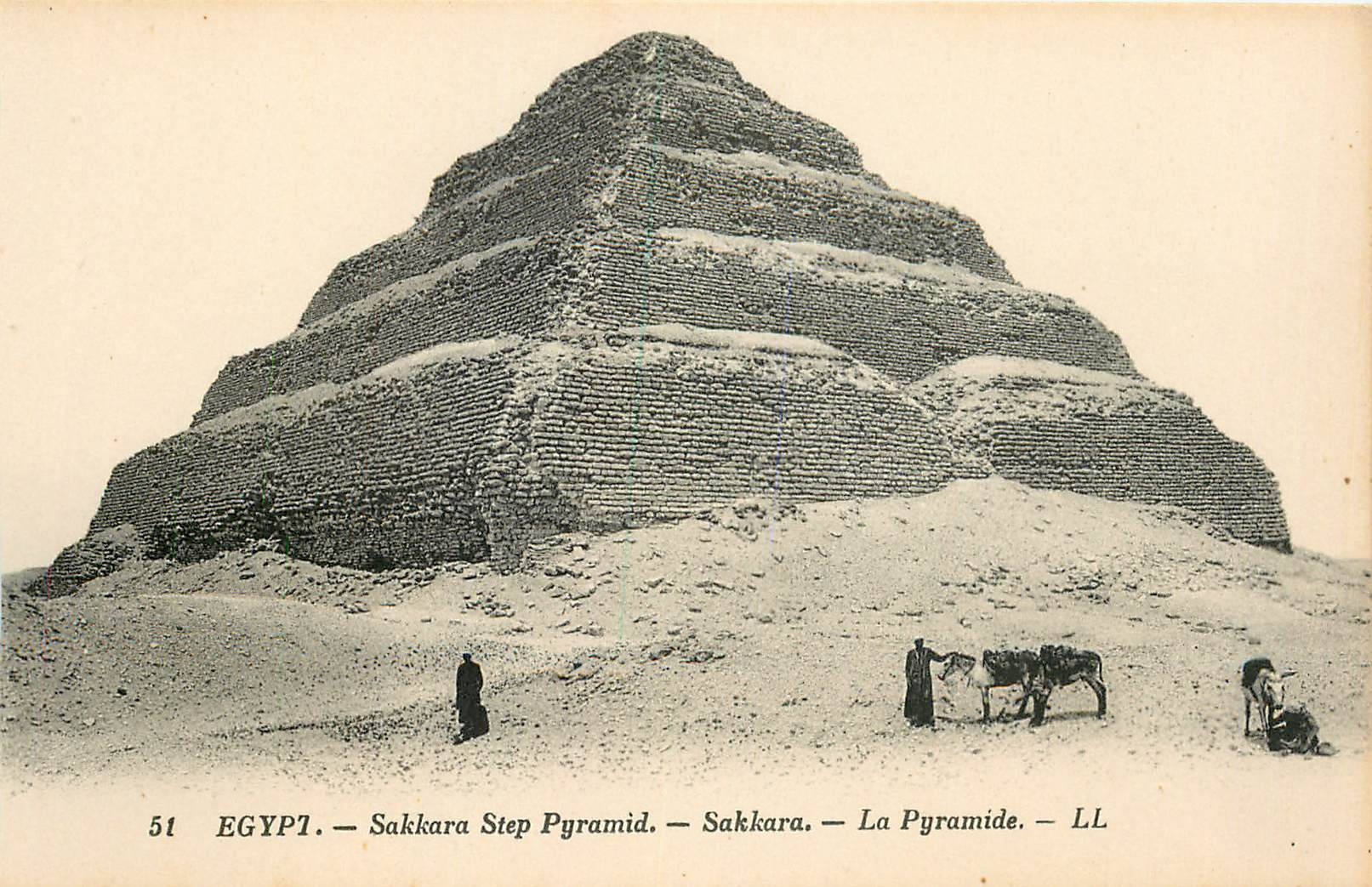 CPA Egypt Sakkara Step Pyramid Sakkara La Pyramide 