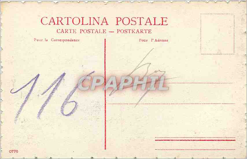 CPA Venezia Isola S Giorgio  — Rückseite