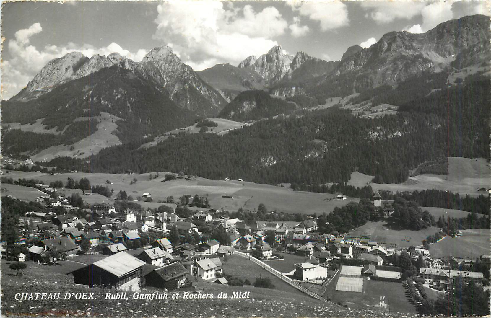 CPA Chateau d'Oex Rubli Gumfluh et Rochers du Midi 